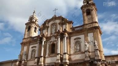 西西里岛巴勒莫圣多梅尼科大教堂的多张照片